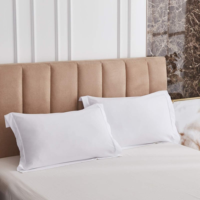 Hi -G HIG 3pc Down Alternative Comforter Set - All Season Reversible Comforter with Two Sham - Quilted Duvet Insert with Corner Tabs - Box Stitched - Breathable, Soft, Fluffy (Twin/Twin XL, Pure White) - Image 2
